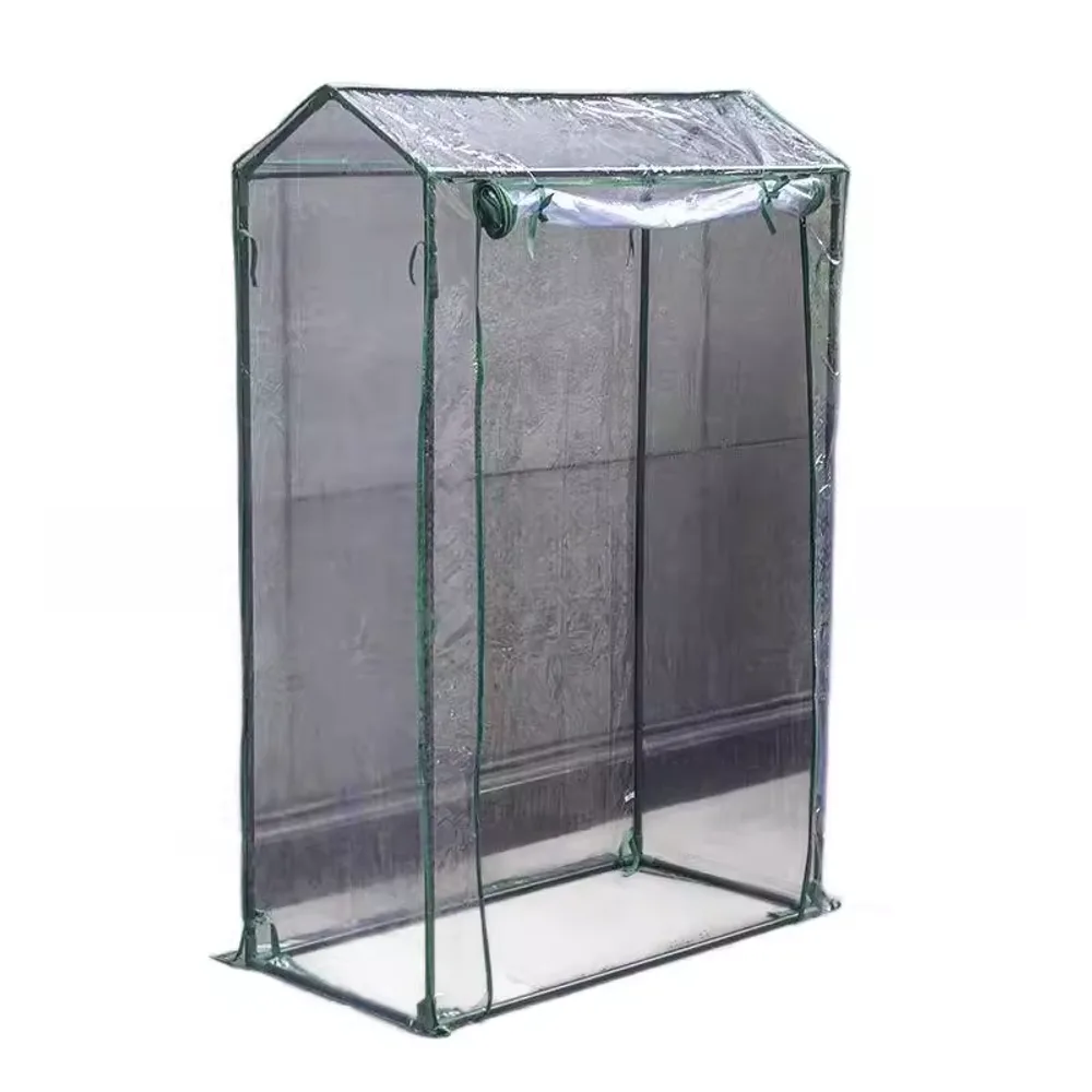 Façade zippée qui se roule pour accéder aux plants